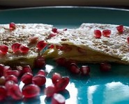 Pomegranate Pear & Gouda Quesadillas